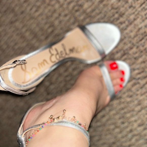 Sam Edelman Shoes - Sam Edelman Metallic Silver Sandals
